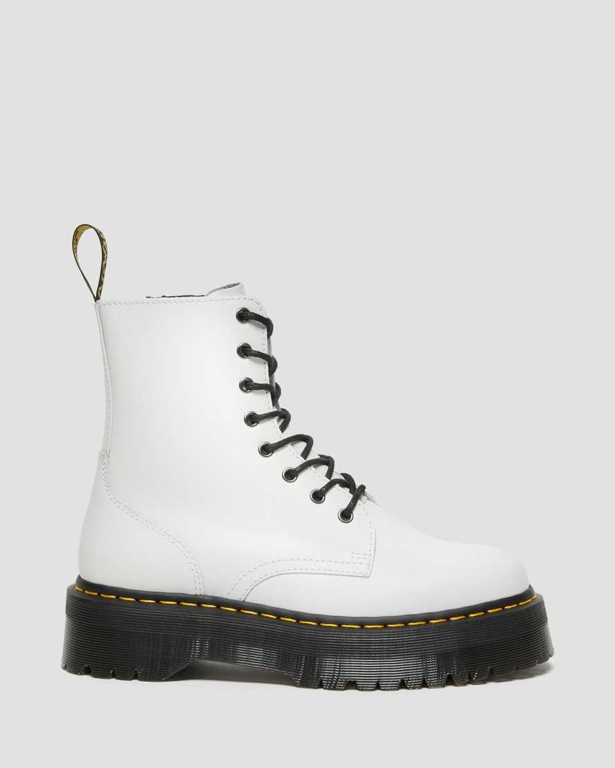 white dr martens jadon smooth womens platform boots