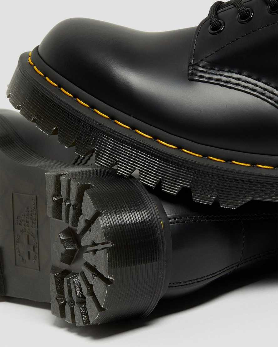 black dr martens 1460 bex smooth womens platform boots