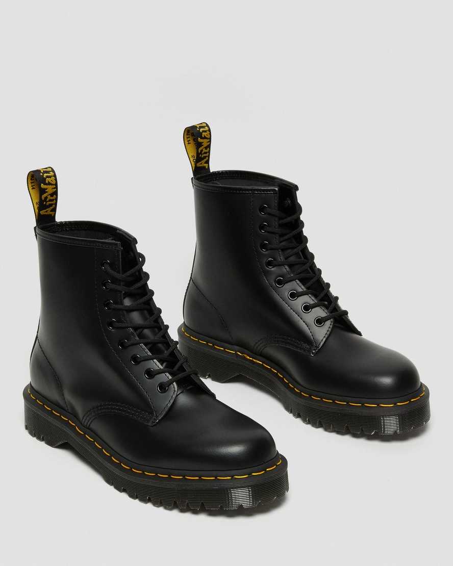 black dr martens 1460 bex smooth womens platform boots