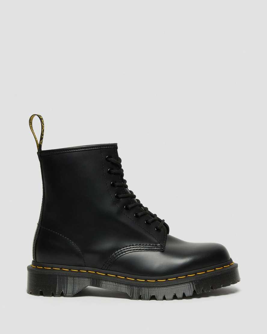 black dr martens 1460 bex smooth womens platform boots