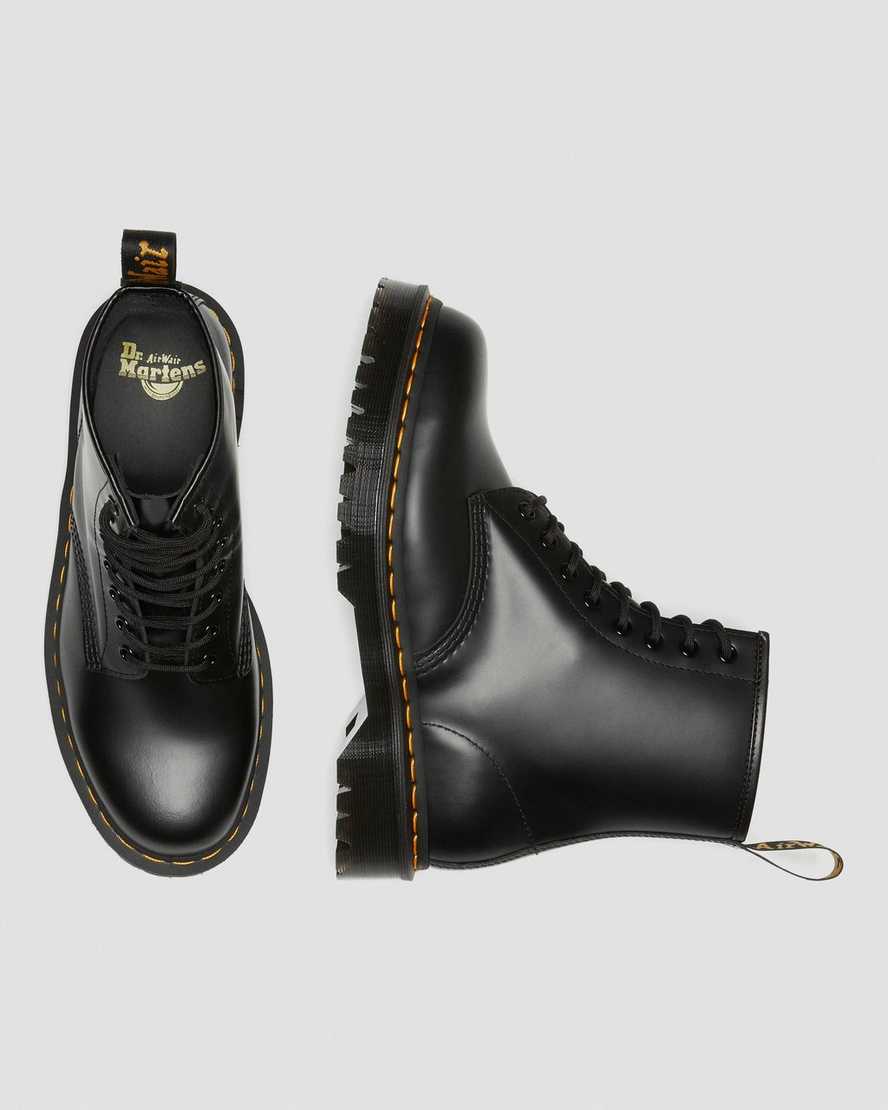 black dr martens 1460 bex smooth womens platform boots