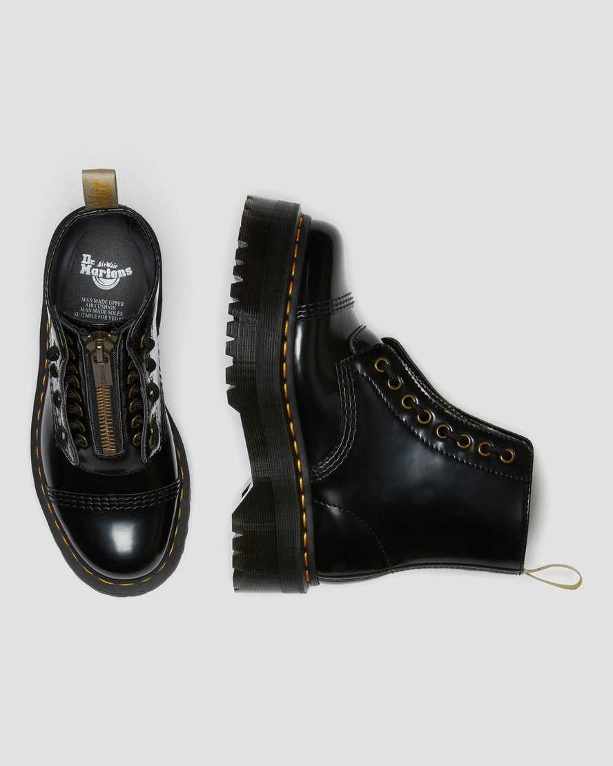 black dr martens sinclair womens platform boots