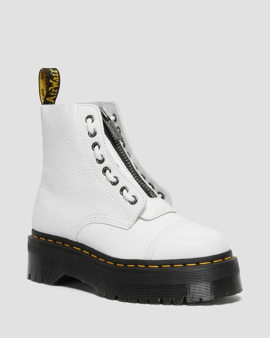 white dr martens sinclair womens platform boots