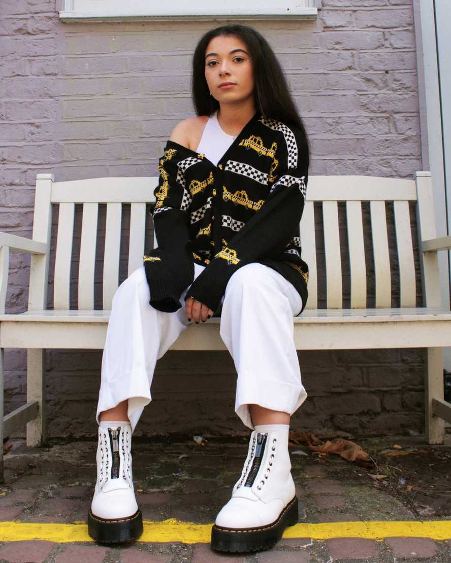 white dr martens sinclair womens platform boots