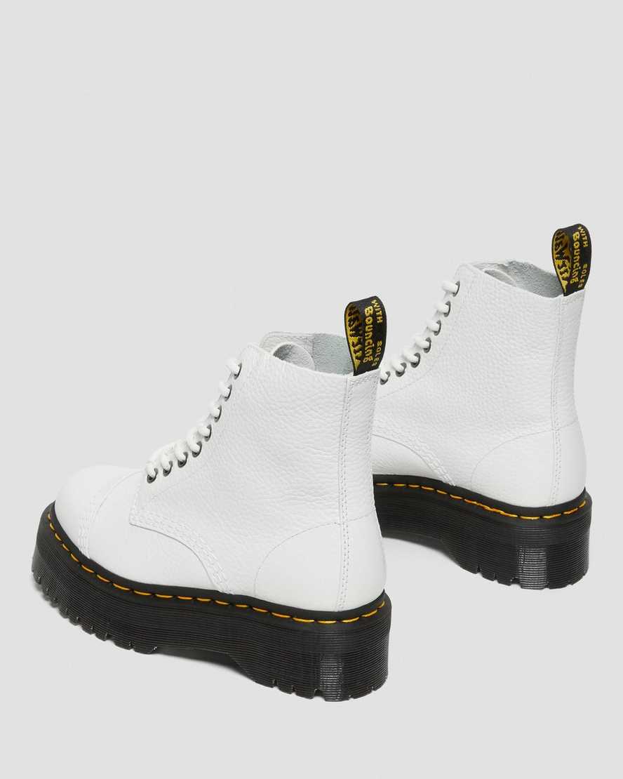white dr martens sinclair womens platform boots