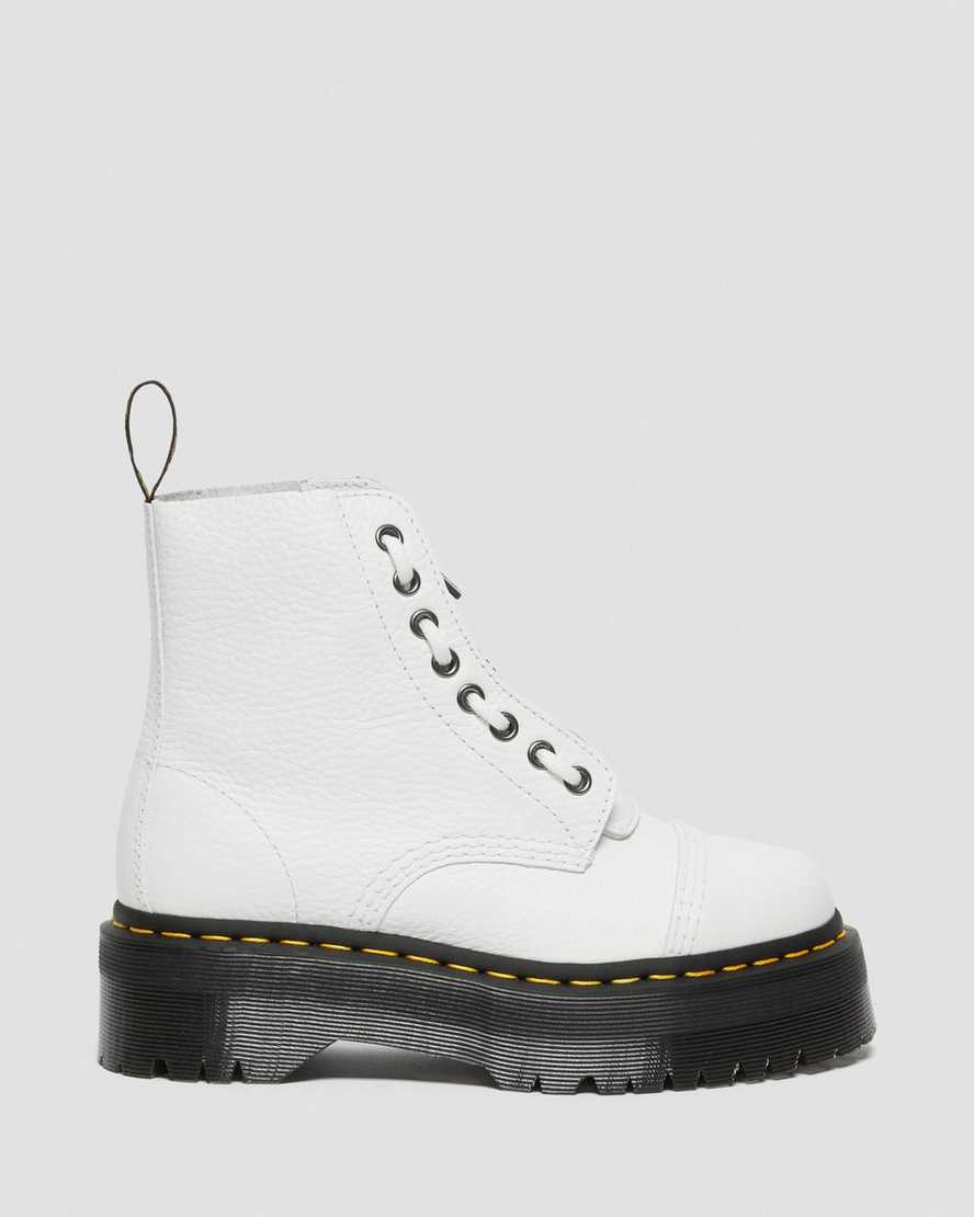 white dr martens sinclair womens platform boots