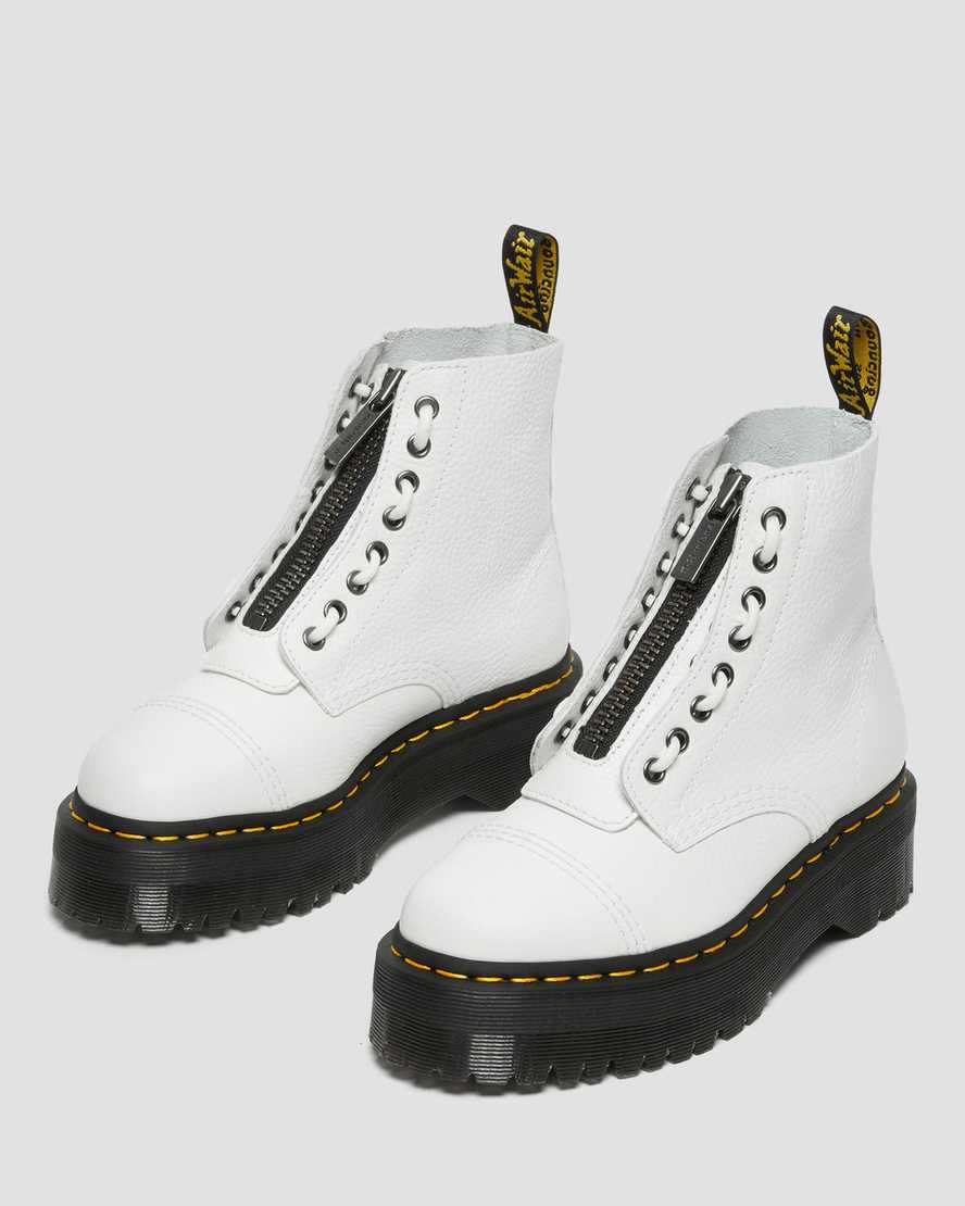 white dr martens sinclair womens platform boots