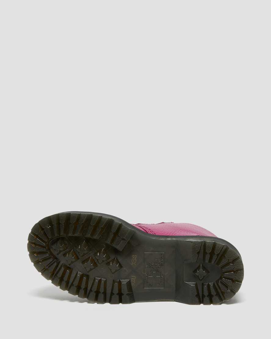 pink dr martens devon heart womens platform boots