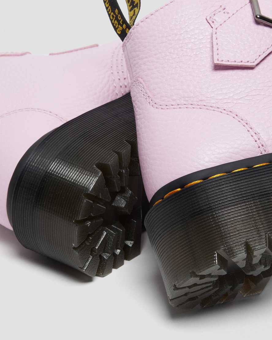 pink dr martens devon heart womens platform boots