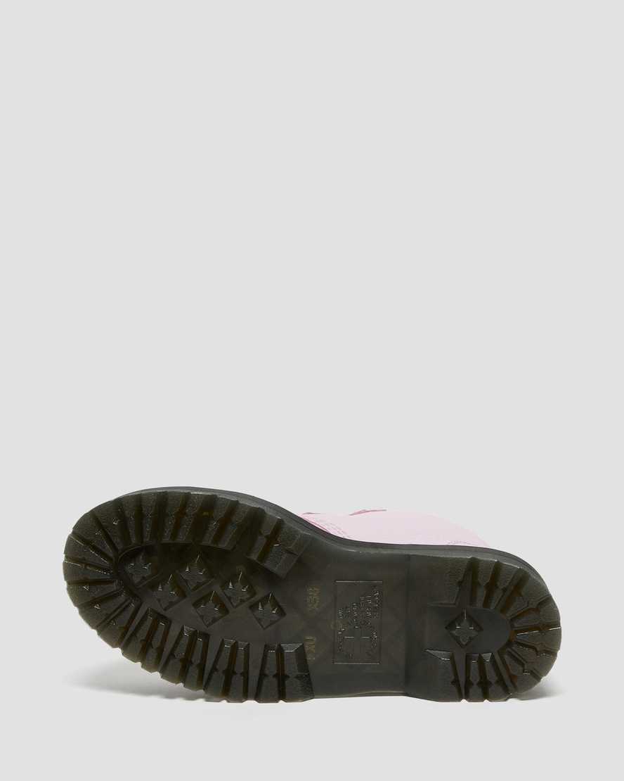 pink dr martens devon heart womens platform boots