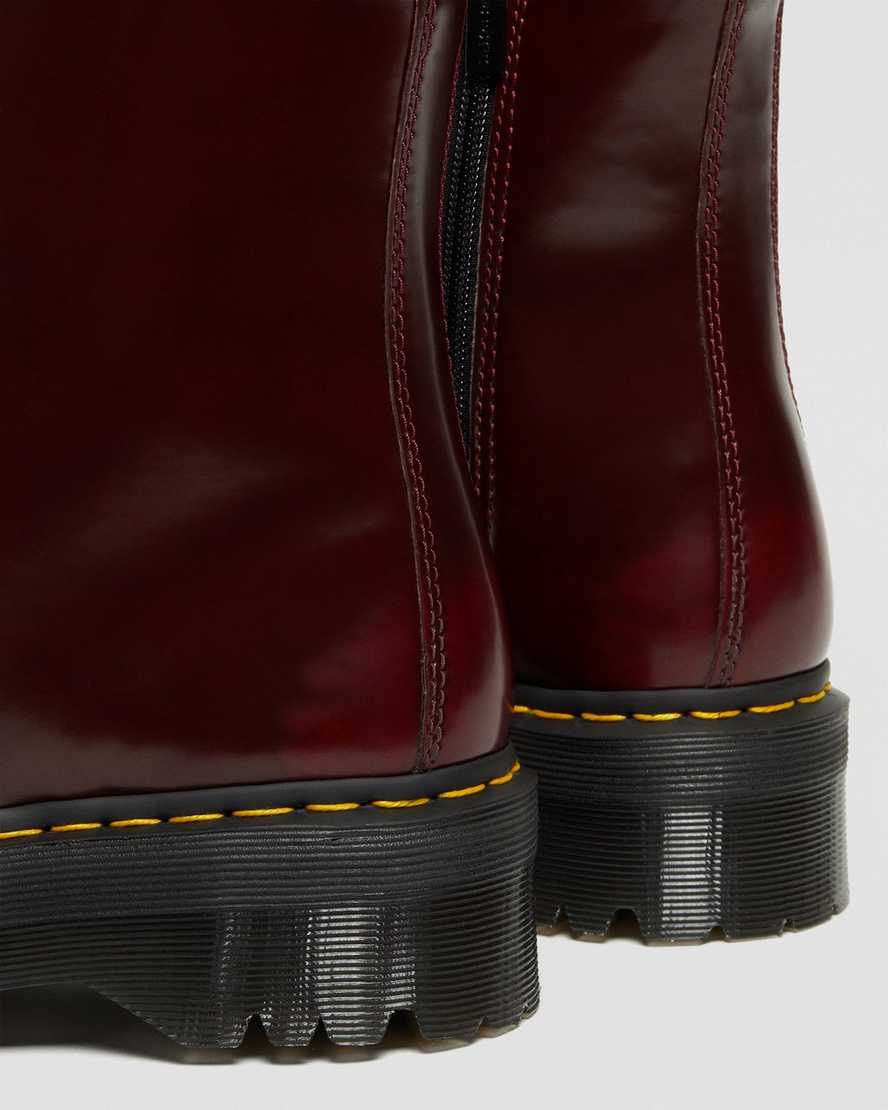 red dr martens jadon ii womens platform boots