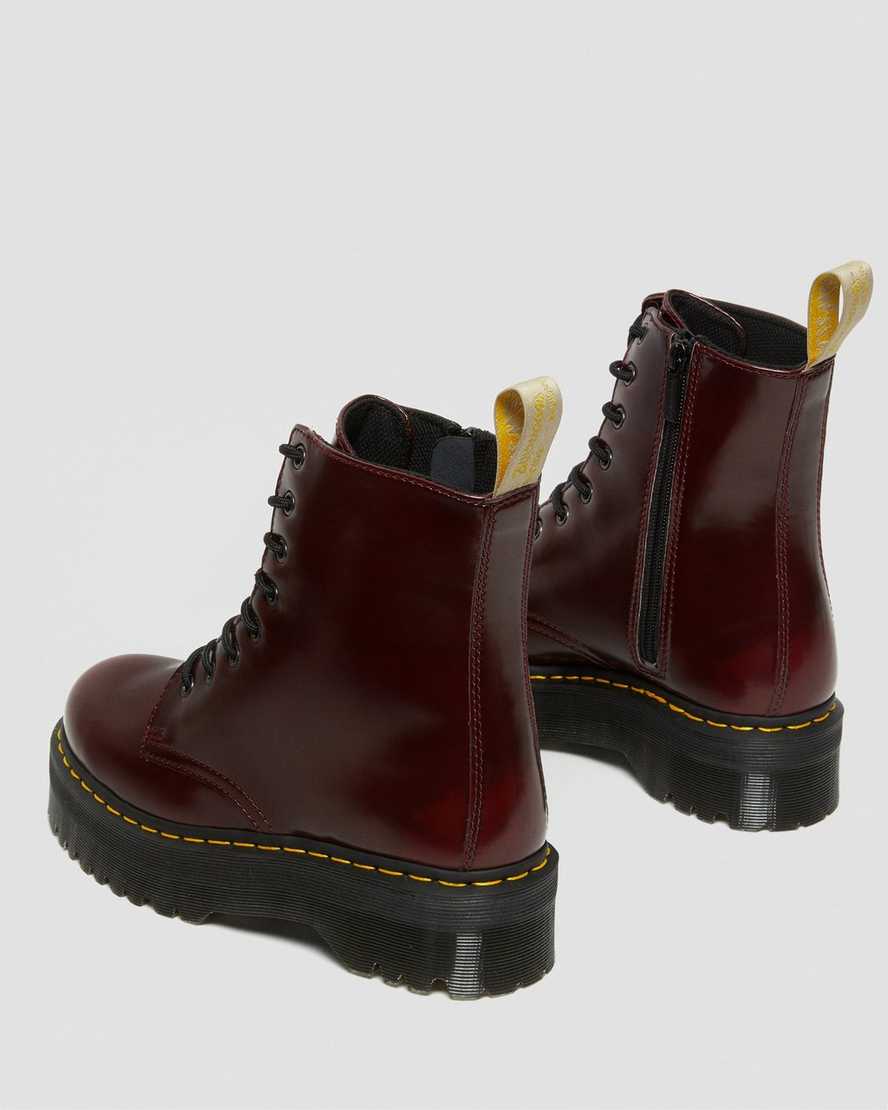 red dr martens jadon ii womens platform boots