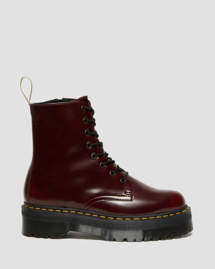 red dr martens jadon ii womens platform boots