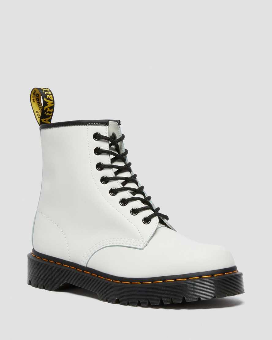 white dr martens 1460 bex smooth womens platform boots
