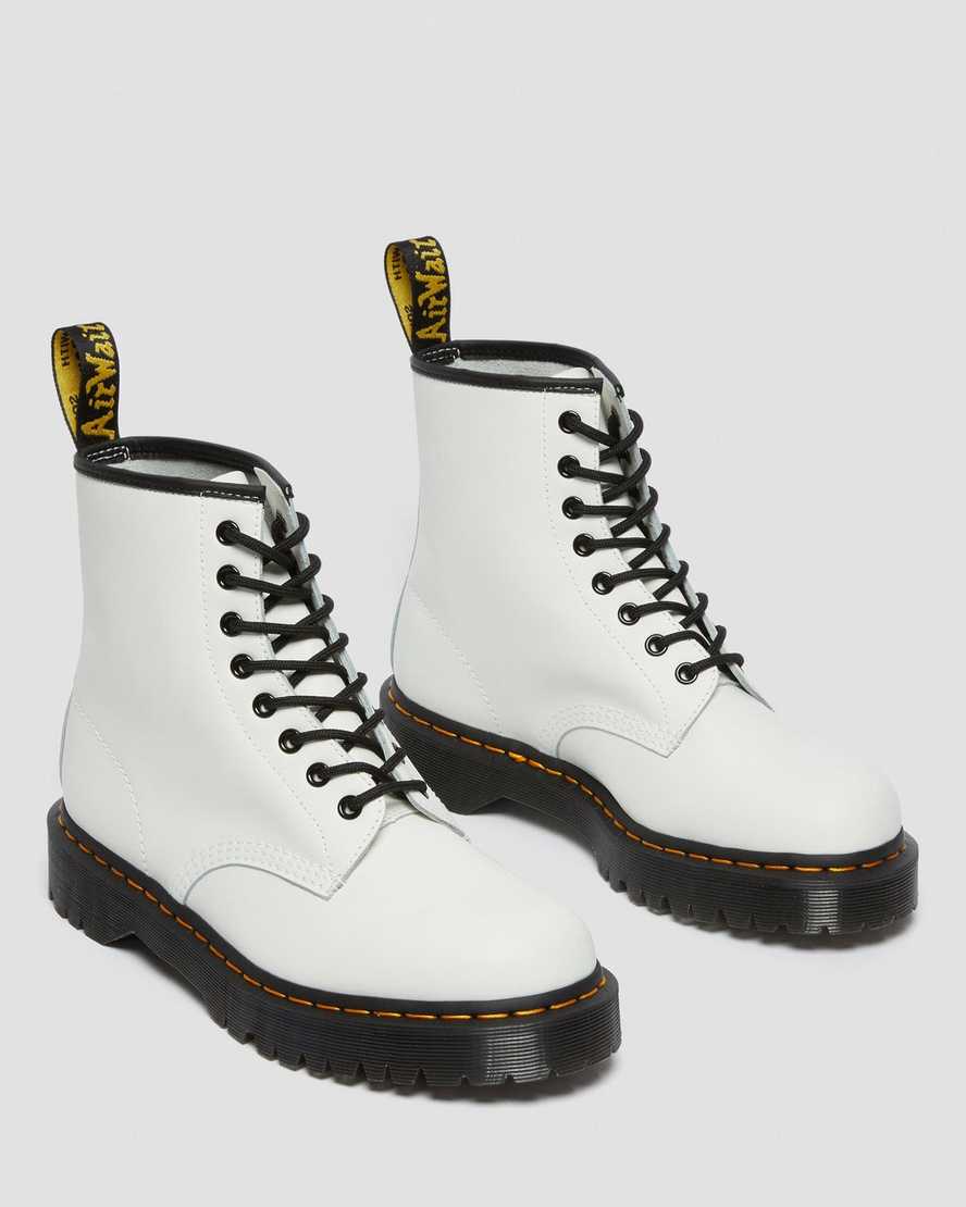 white dr martens 1460 bex smooth womens platform boots