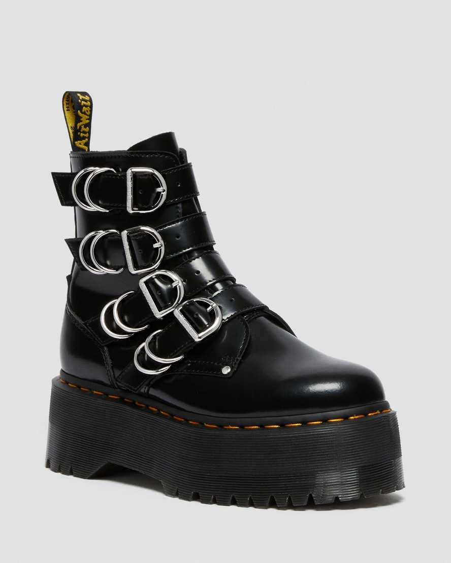black dr martens jadon max hardware womens platform boots