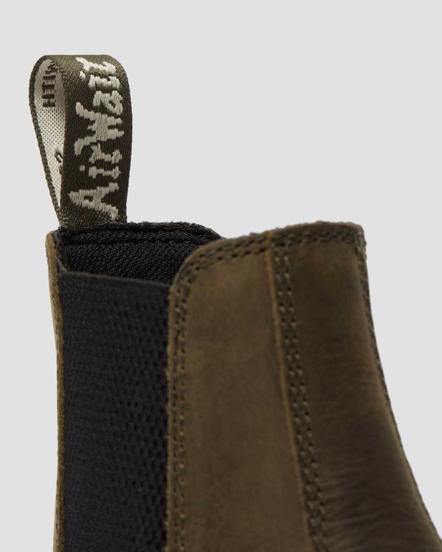 olive dr martens arbor steel toe chelsea womens work boots