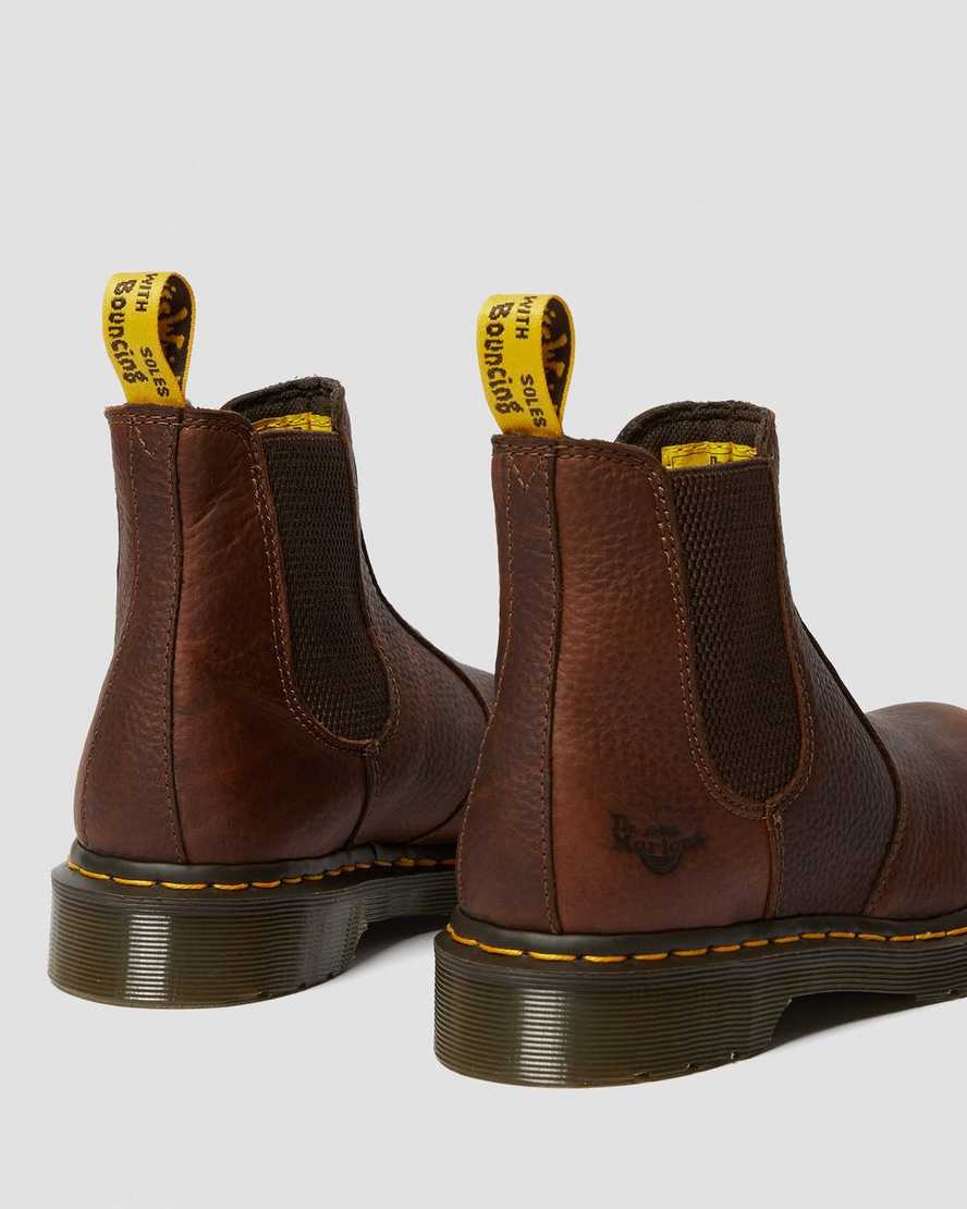 brown dr martens arbor steel toe womens work boots
