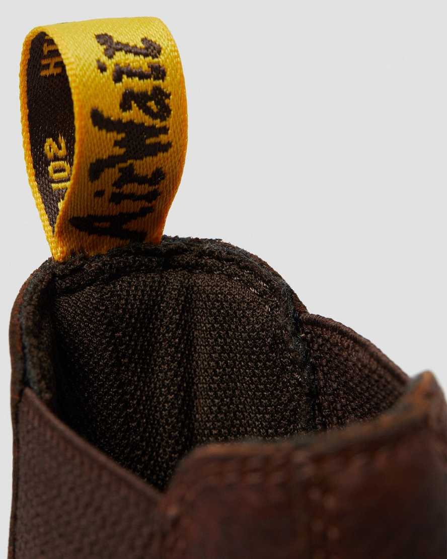 brown dr martens arbor steel toe womens work boots