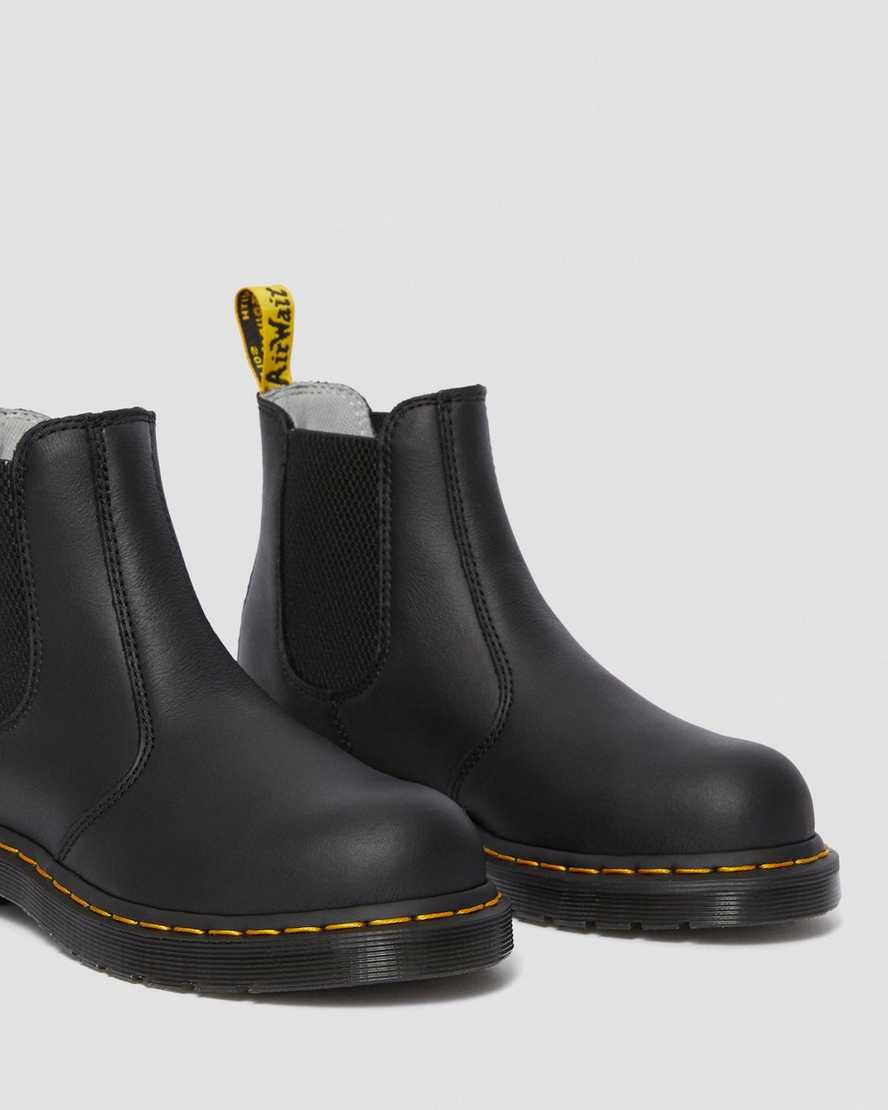 black dr martens arbor newark steel toe womens work boots