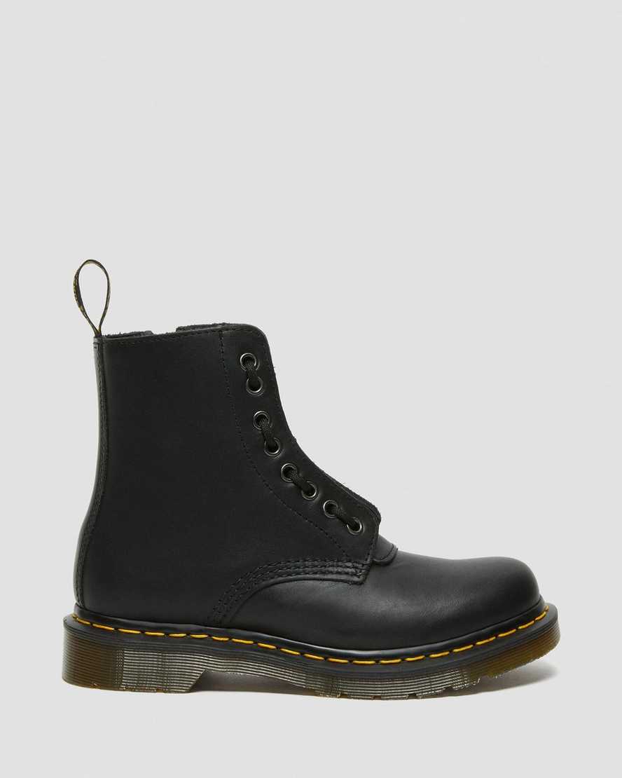 black dr martens 1460 pascal nappa womens zipper boots