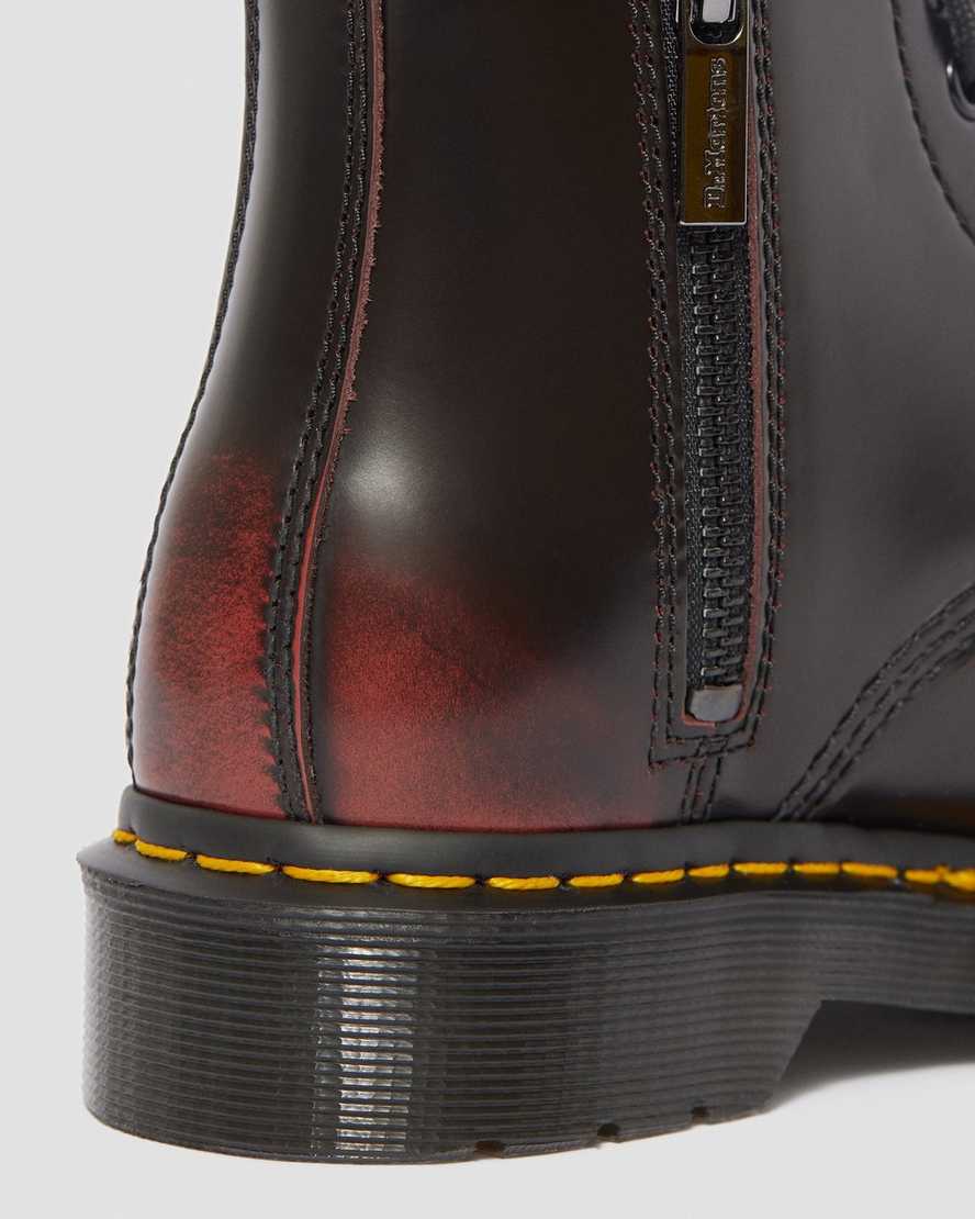 red dr martens 1460 pascal womens zipper boots