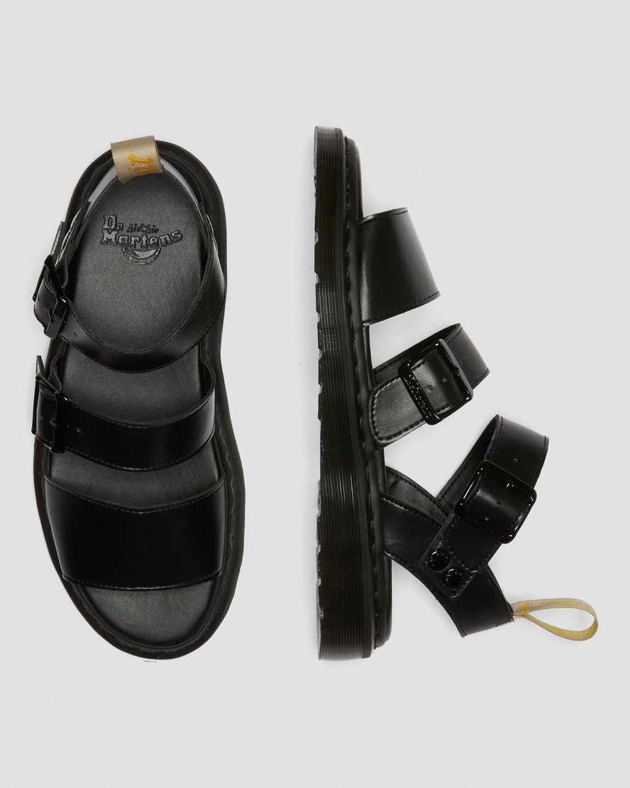 black dr martens gryphon womens gladiator sandals