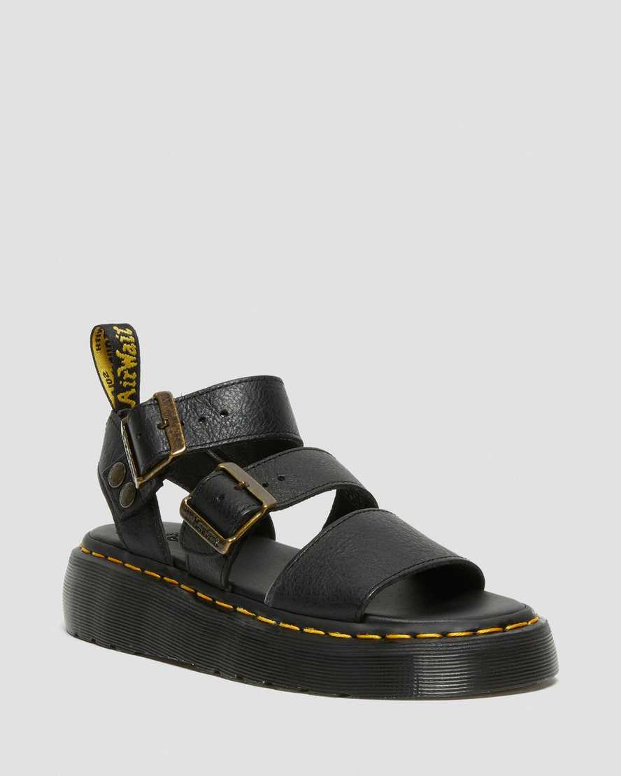 black dr martens gryphon platform womens gladiator sandals