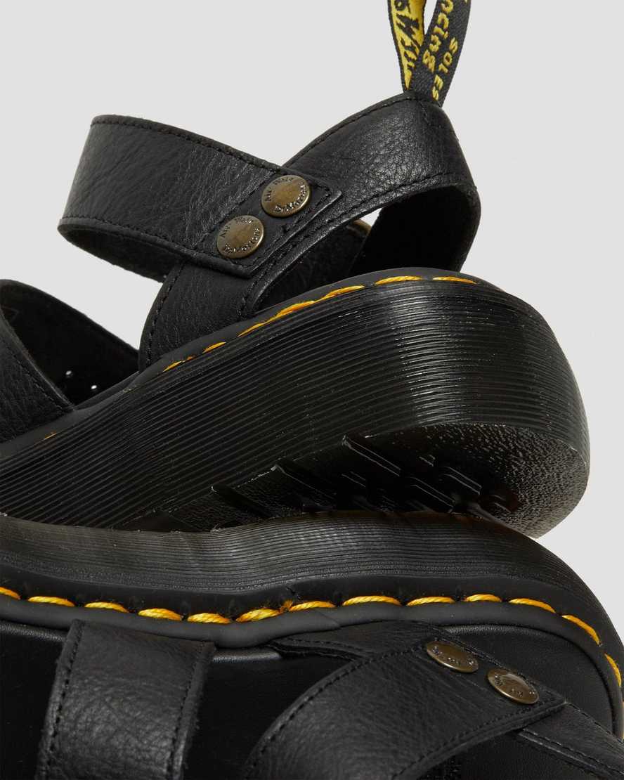 black dr martens gryphon platform womens gladiator sandals