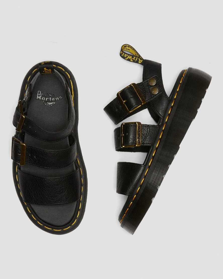 black dr martens gryphon platform womens gladiator sandals
