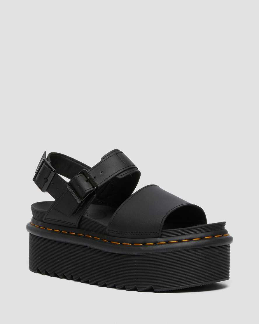 black dr martens voss strap womens platform sandals