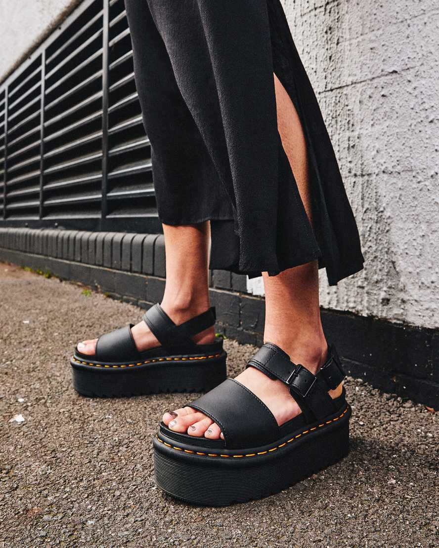 black dr martens voss strap womens platform sandals