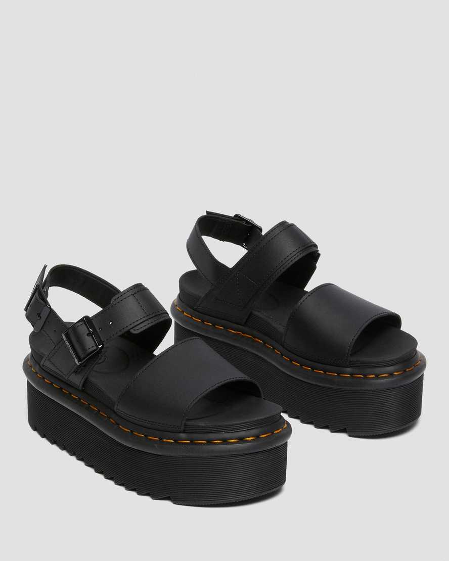 black dr martens voss strap womens platform sandals