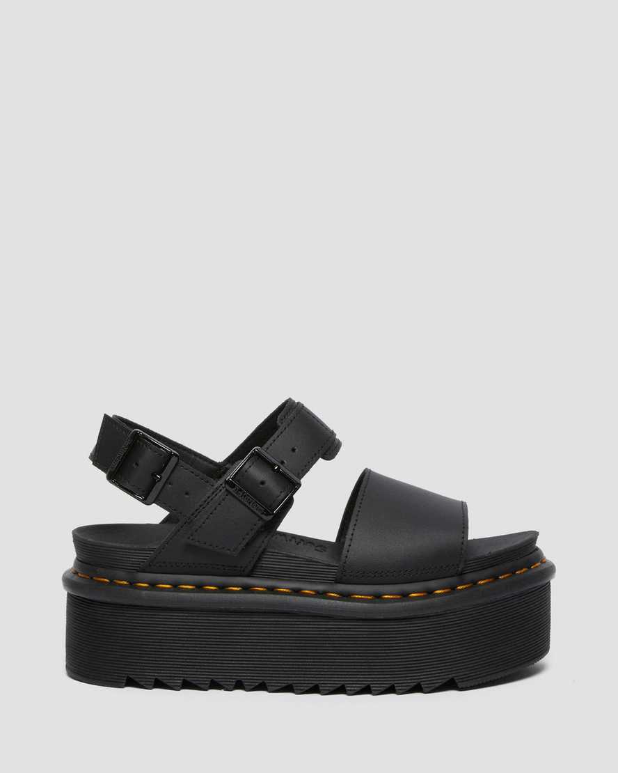 black dr martens voss strap womens platform sandals