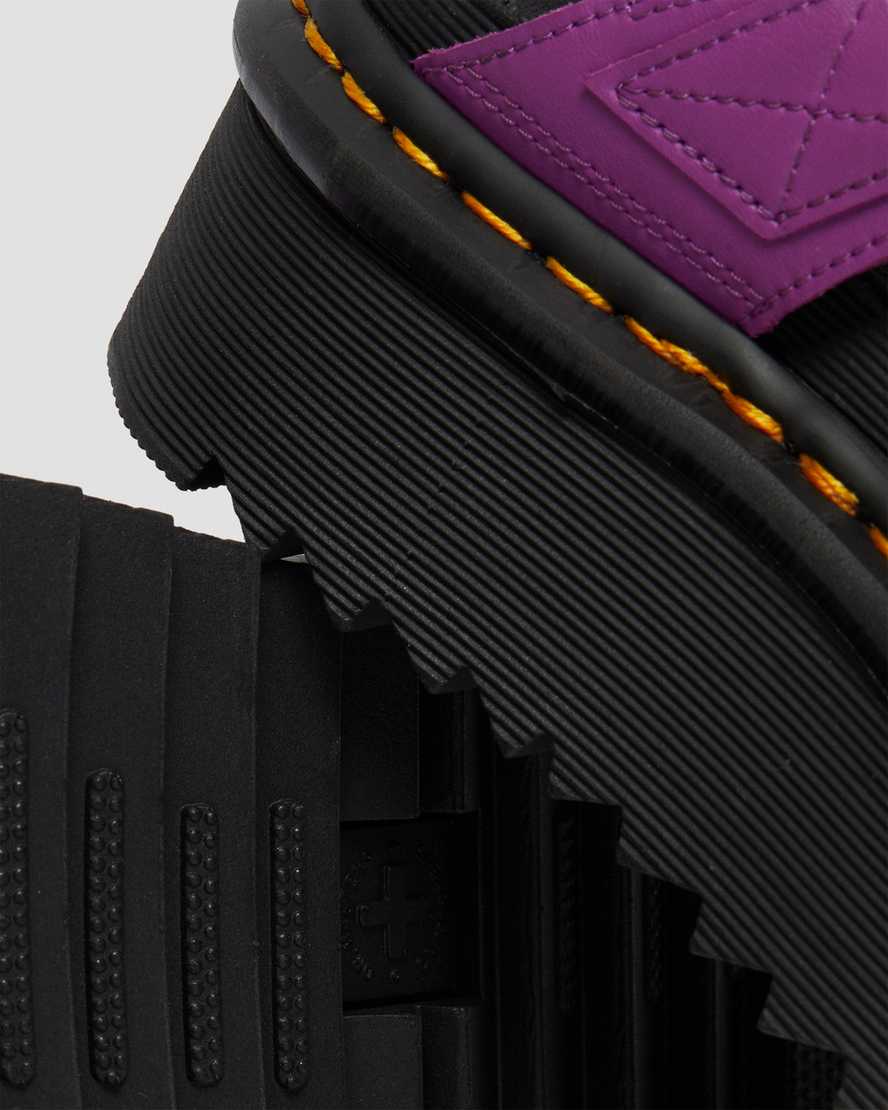 purple dr martens voss strap womens platform sandals