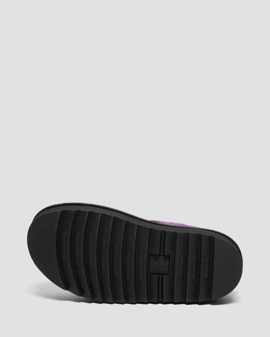 purple dr martens voss strap womens platform sandals