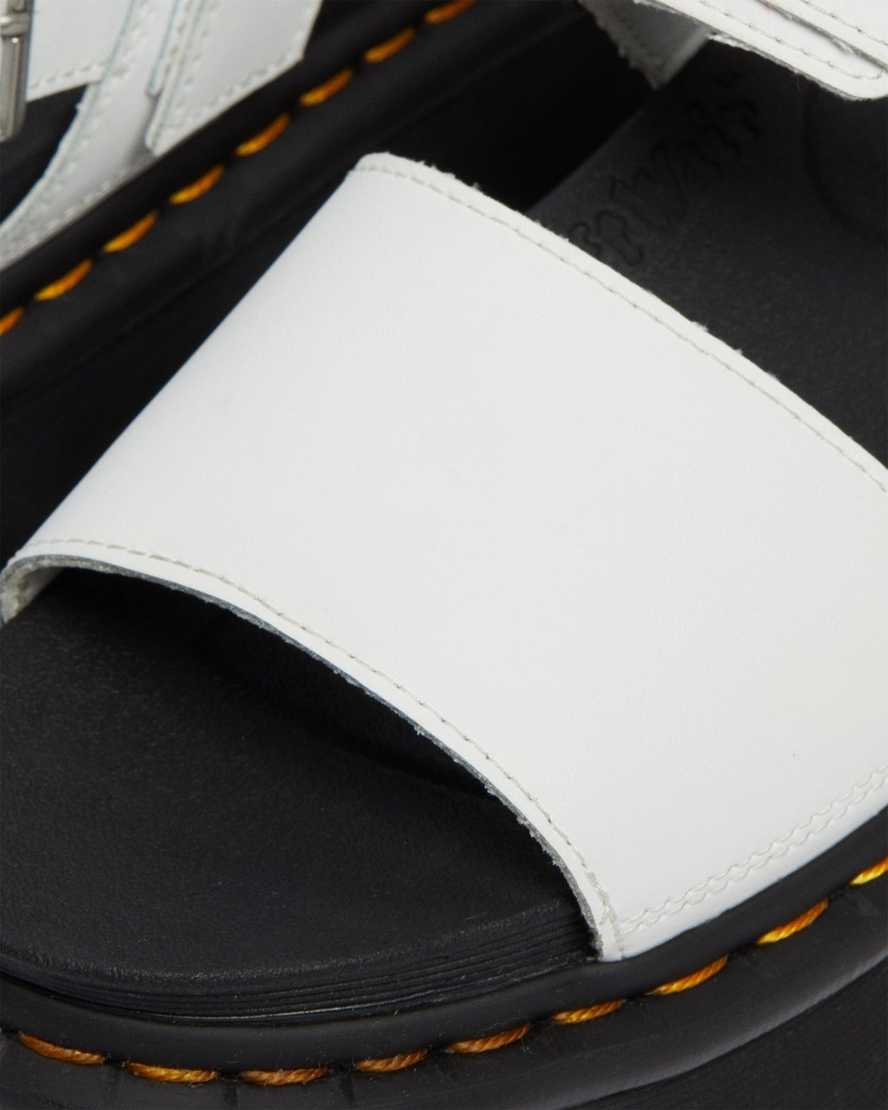 white dr martens voss strap womens platform sandals