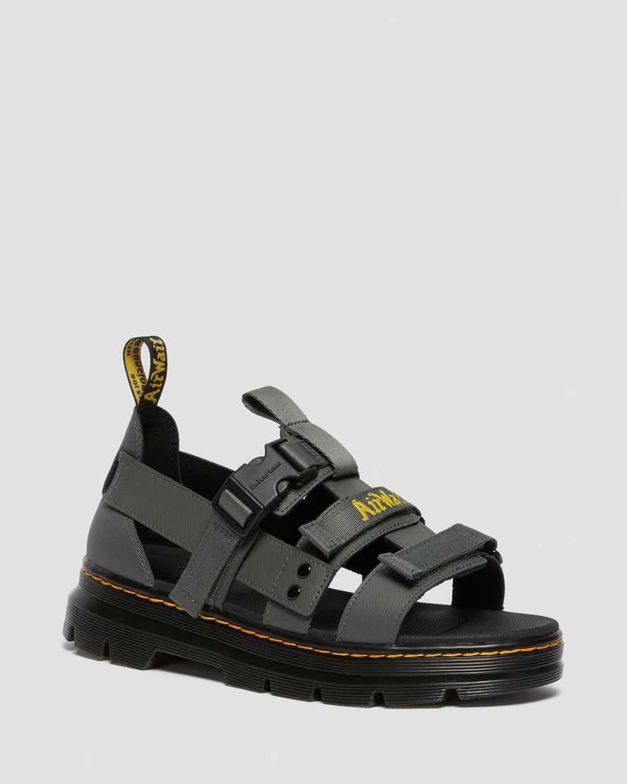 grey dr martens pearson webbing womens sandals