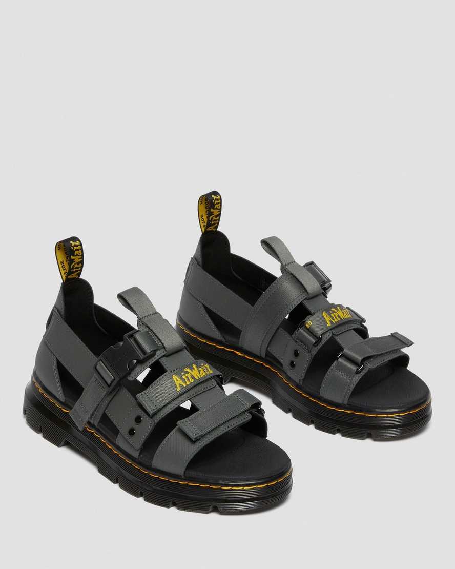 grey dr martens pearson webbing womens sandals