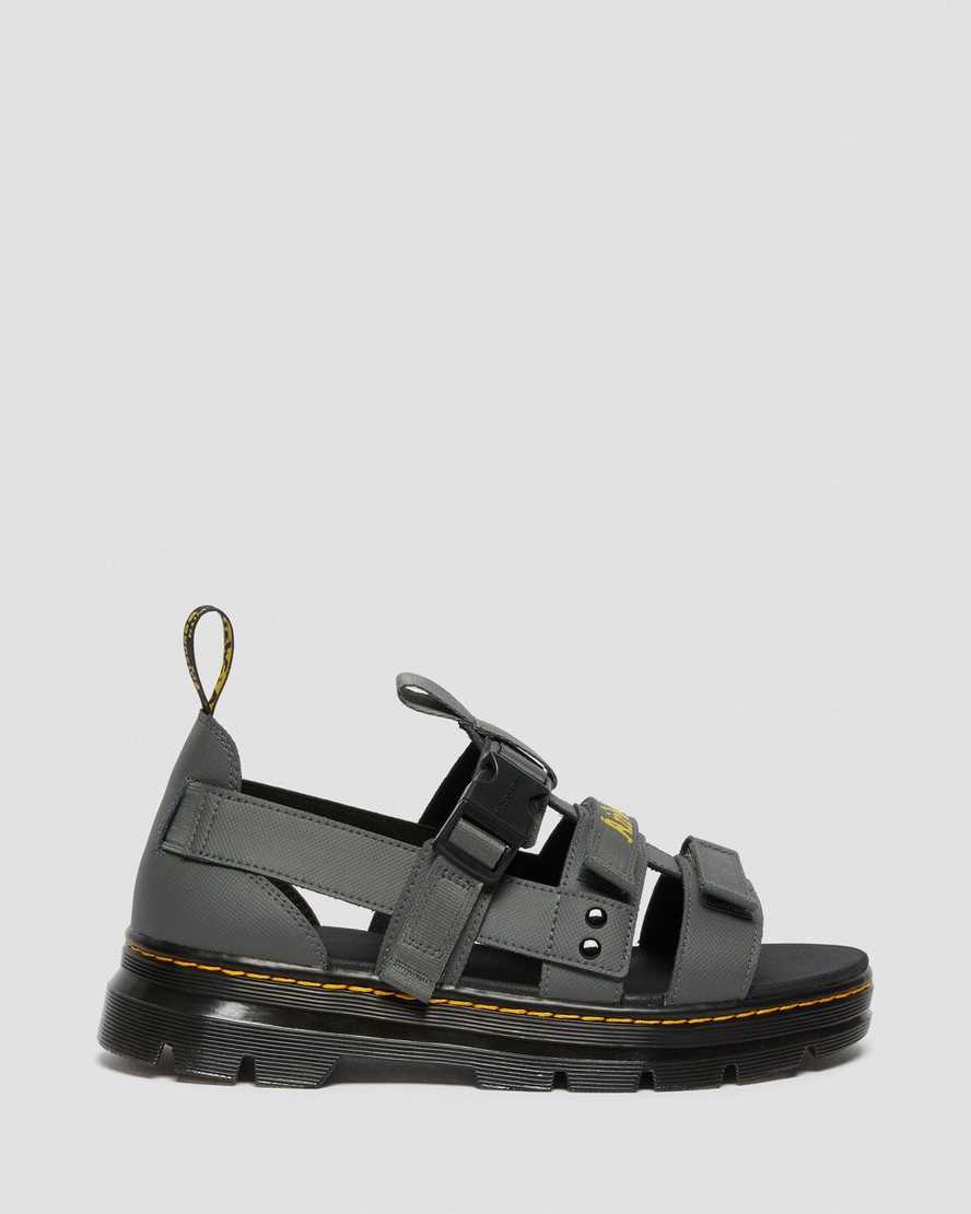 grey dr martens pearson webbing womens sandals