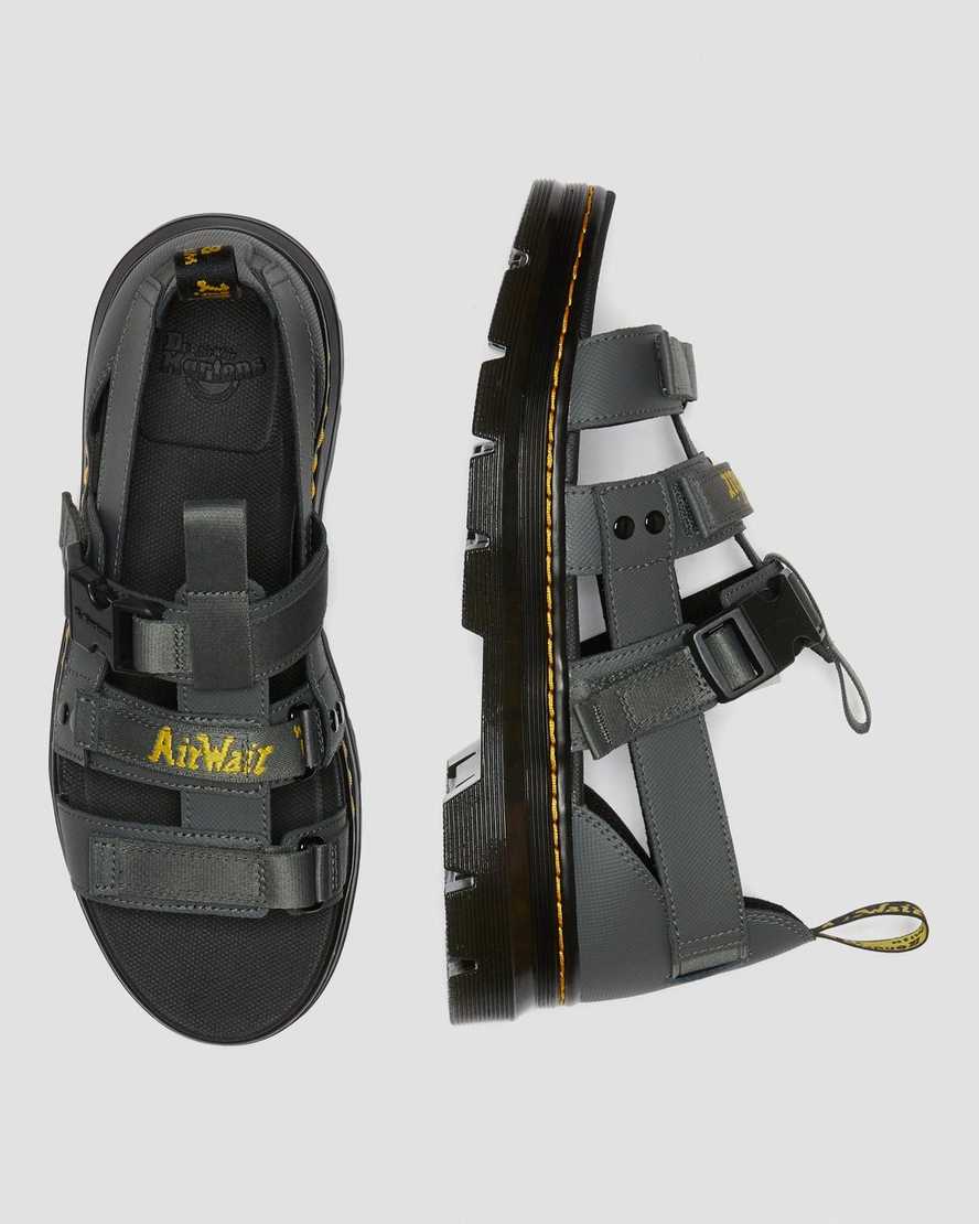 grey dr martens pearson webbing womens sandals