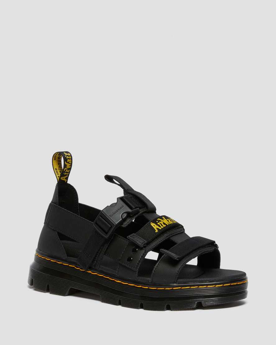 black dr martens pearson webbing womens sandals