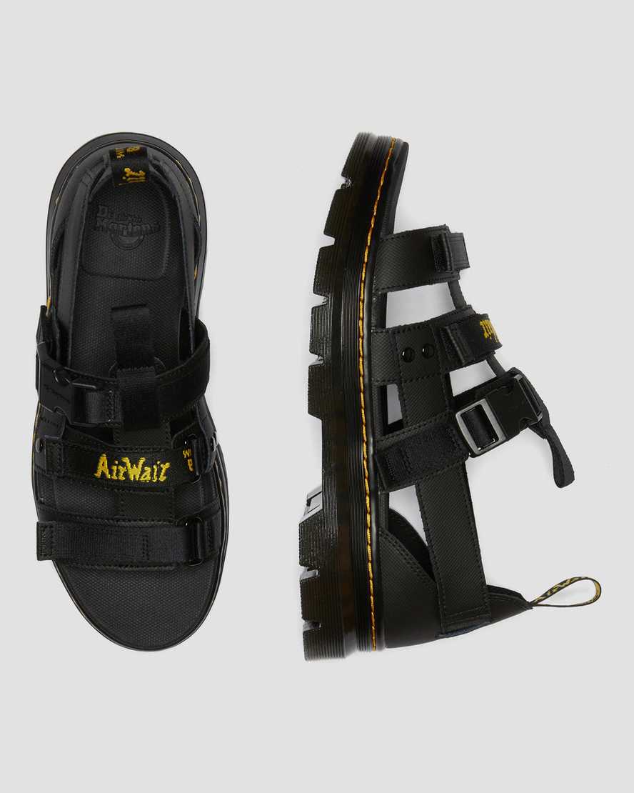 black dr martens pearson webbing womens sandals