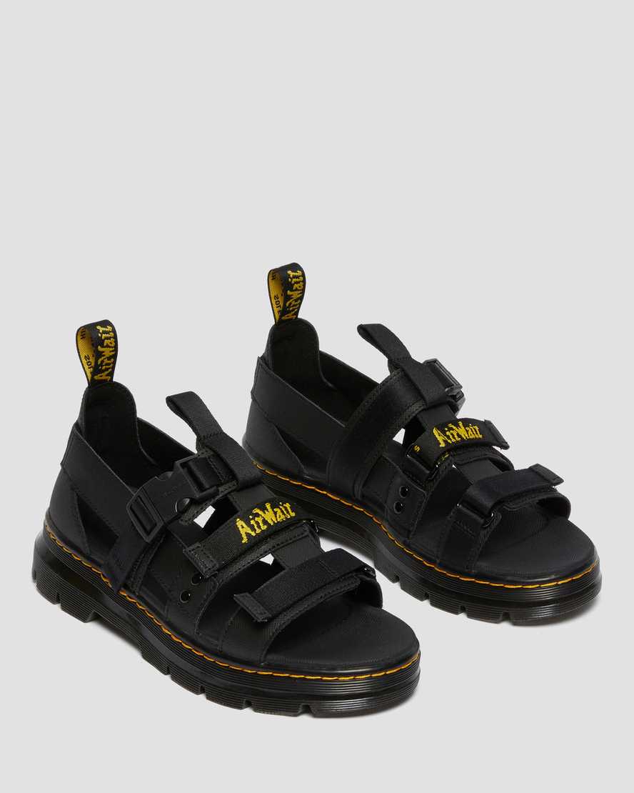 black dr martens pearson webbing womens sandals