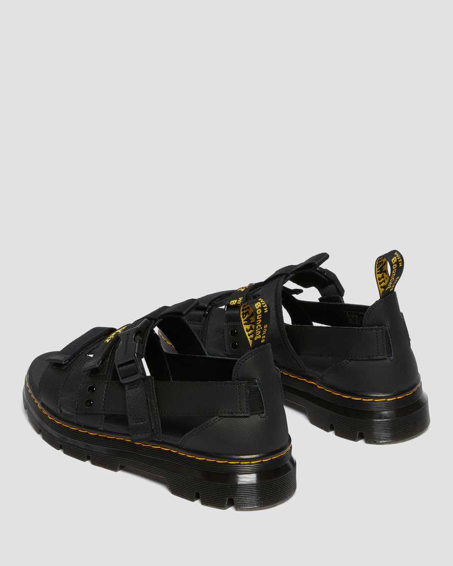 black dr martens pearson webbing womens sandals