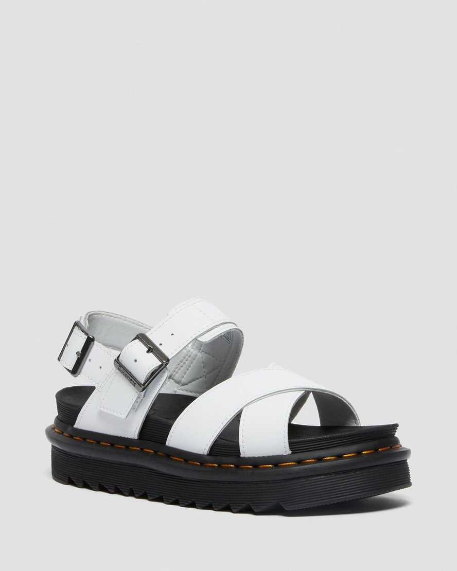 white dr martens voss ii womens strap sandals