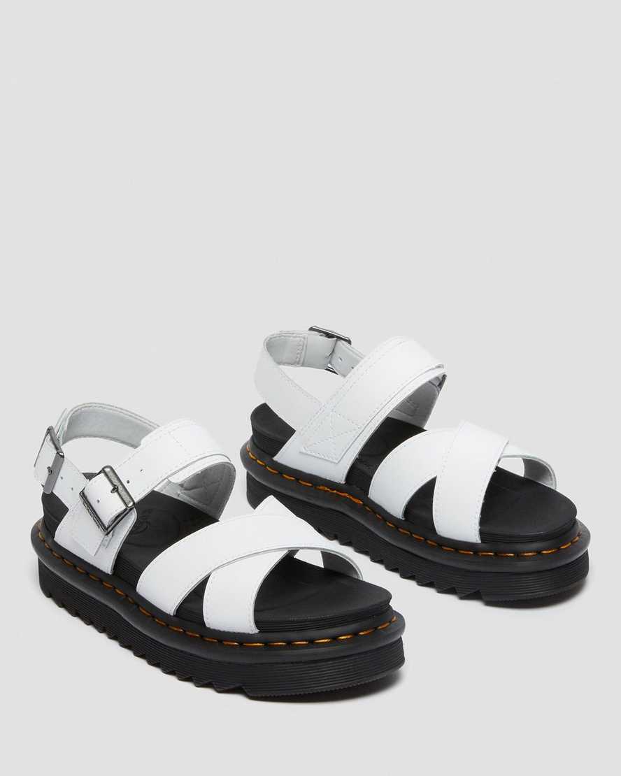 white dr martens voss ii womens strap sandals