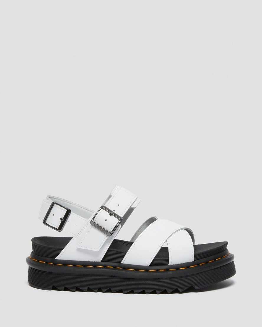 white dr martens voss ii womens strap sandals