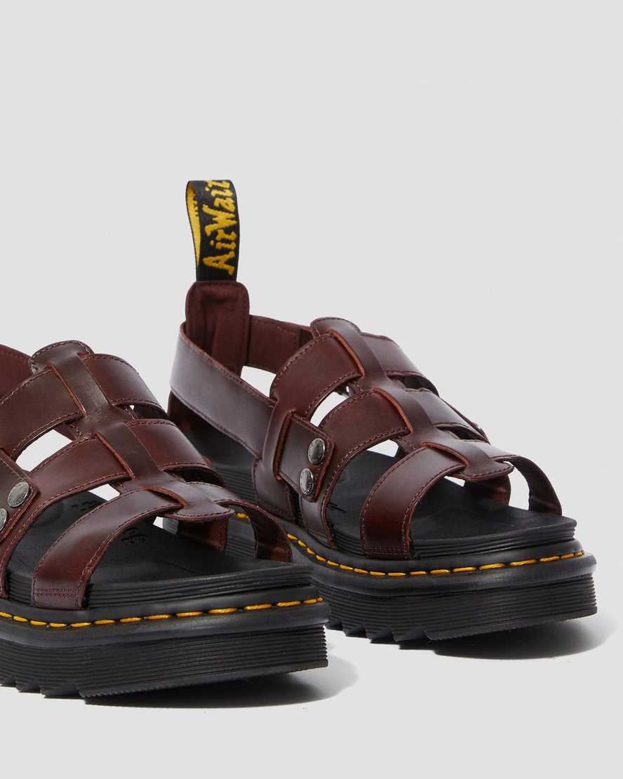 brown dr martens terry womens strap sandals