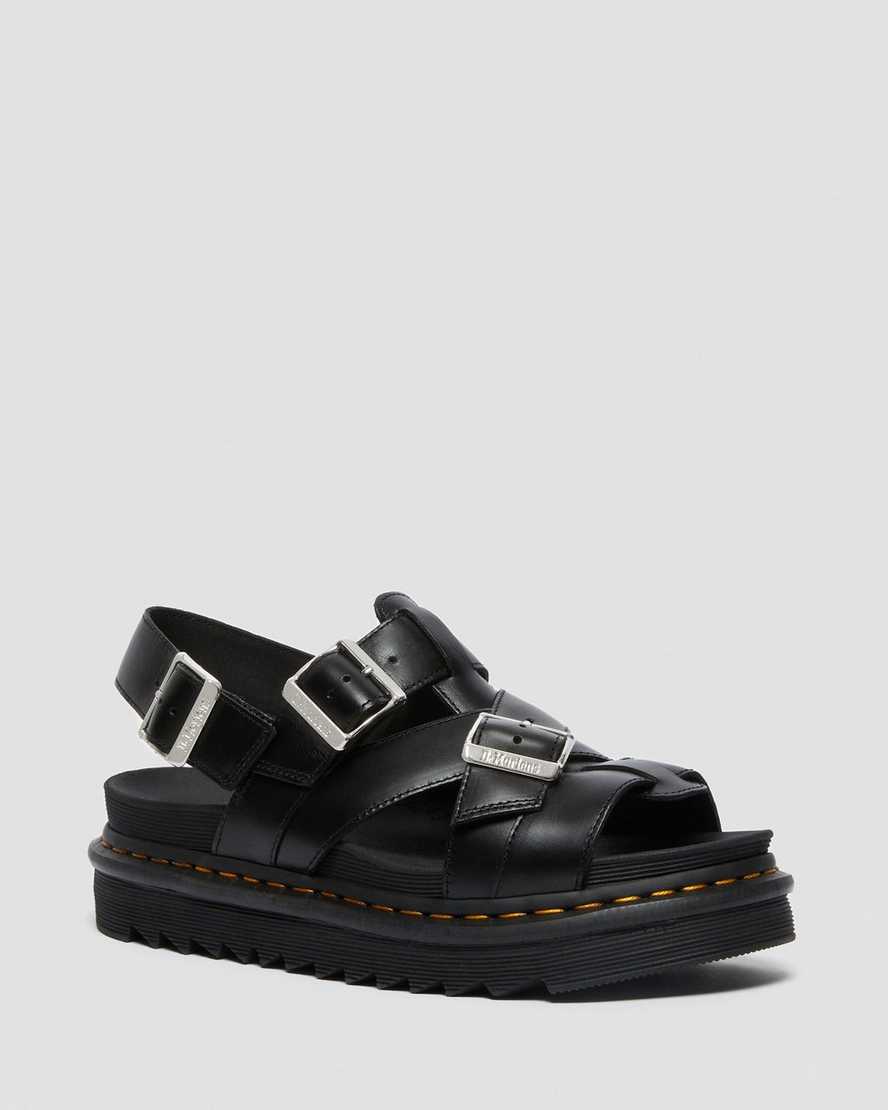 black dr martens terry ii womens strap sandals